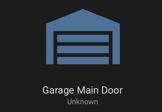 Garage door in Home Assistant